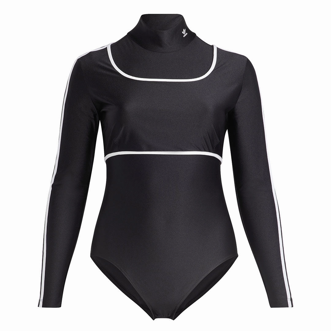 adidas - Women's Long Sleeve Bodysuit (Plus Size) (IC0035) Anti Pill Fabric Tech