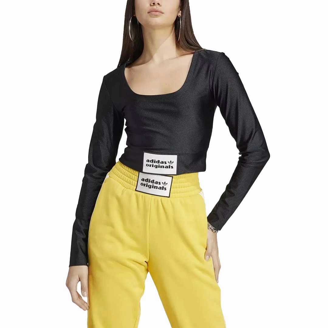 Odor Resistant Tech Moisture Managing Layer adidas - Women's Long Sleeve Crop Top (IC8549)