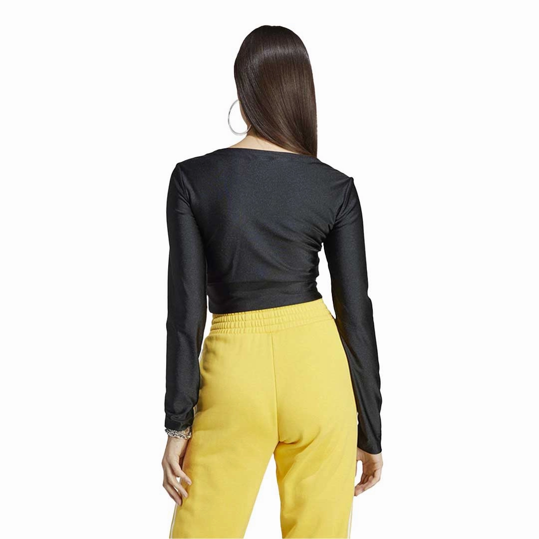 adidas - Women's Long Sleeve Crop Top (IC8549) Hooded Versatile Design SeamlessShoulderPanels