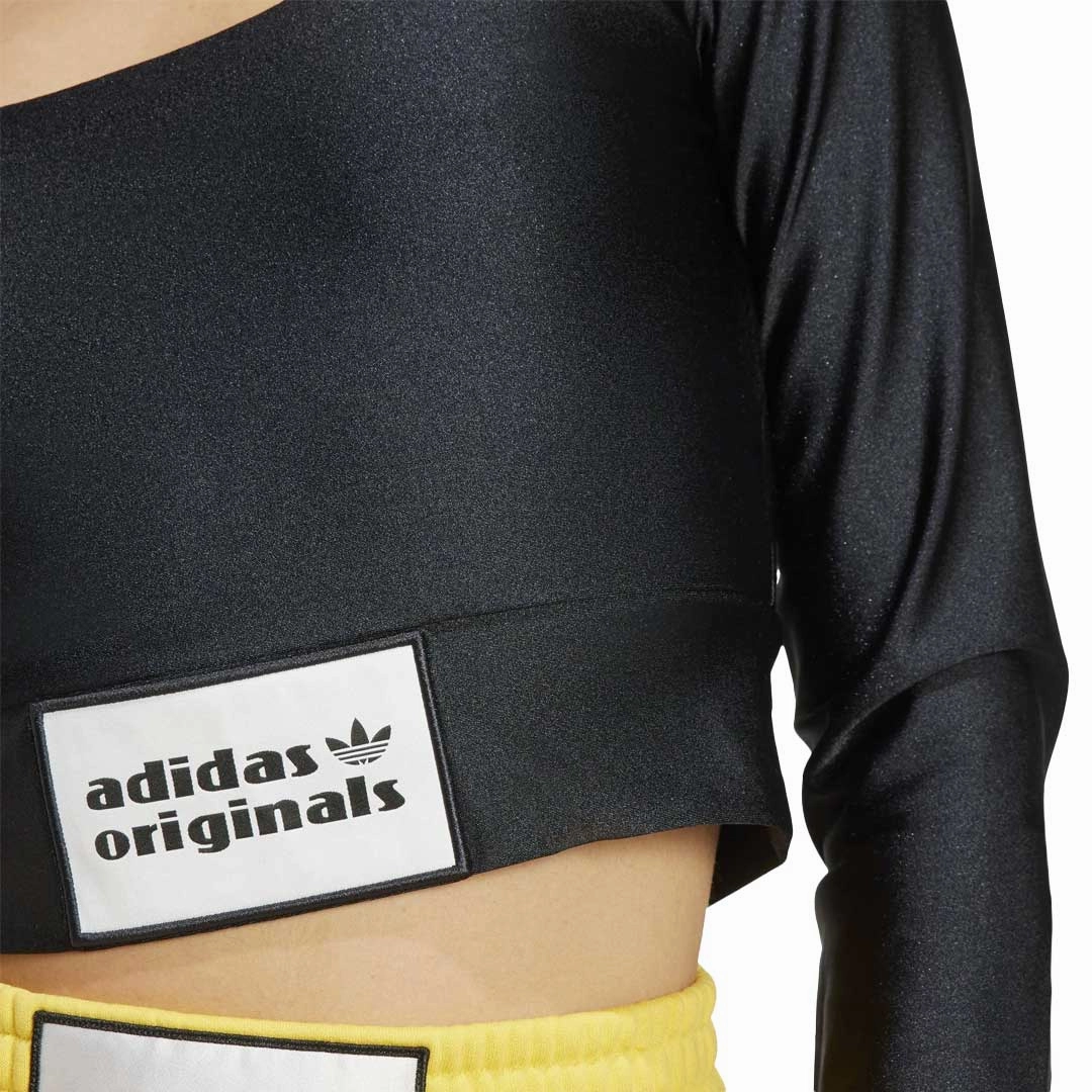 adidas - Women's Long Sleeve Crop Top (IC8549) Tear Resistant Fabric