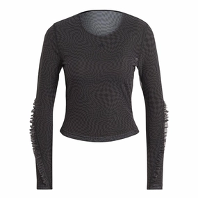 Modular Attachment Loops Water Repellent Coating adidas - Women's Long Sleeve Yoga Shirt (HR5076)