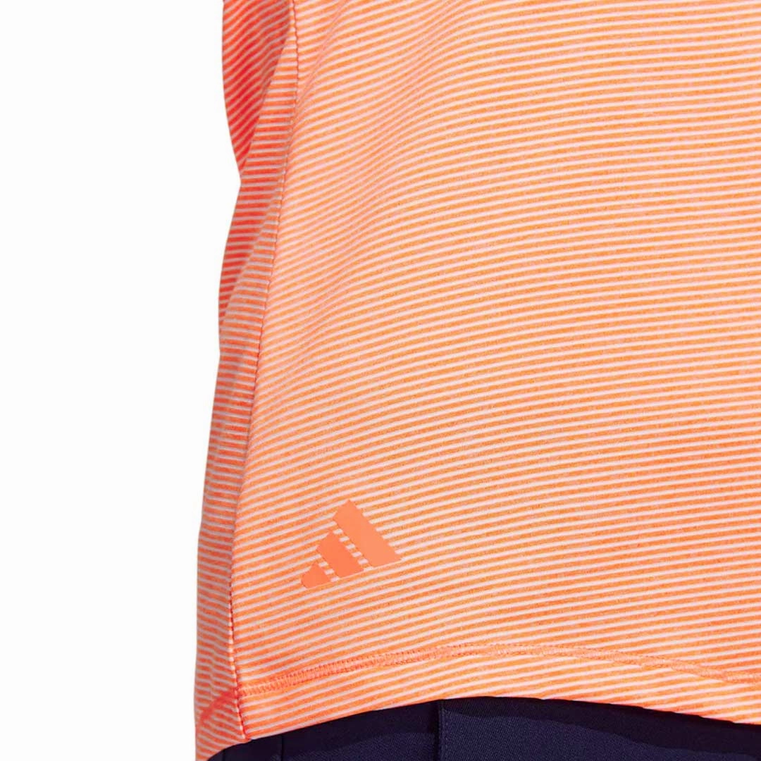 adidas - Women's Ottoman Printed Sleeveless Polo (HT1247) Compact Travel Friendly Subtle Layers