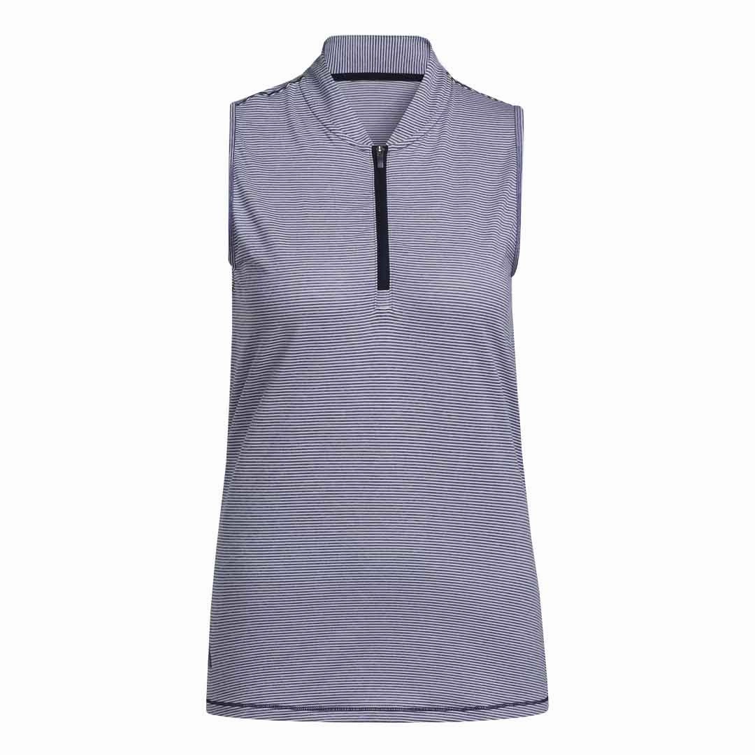 adidas - Women's Ottoman Printed Sleeveless Polo (IA7826) High Tensile Reinforcement Lightweight Polyester Blend