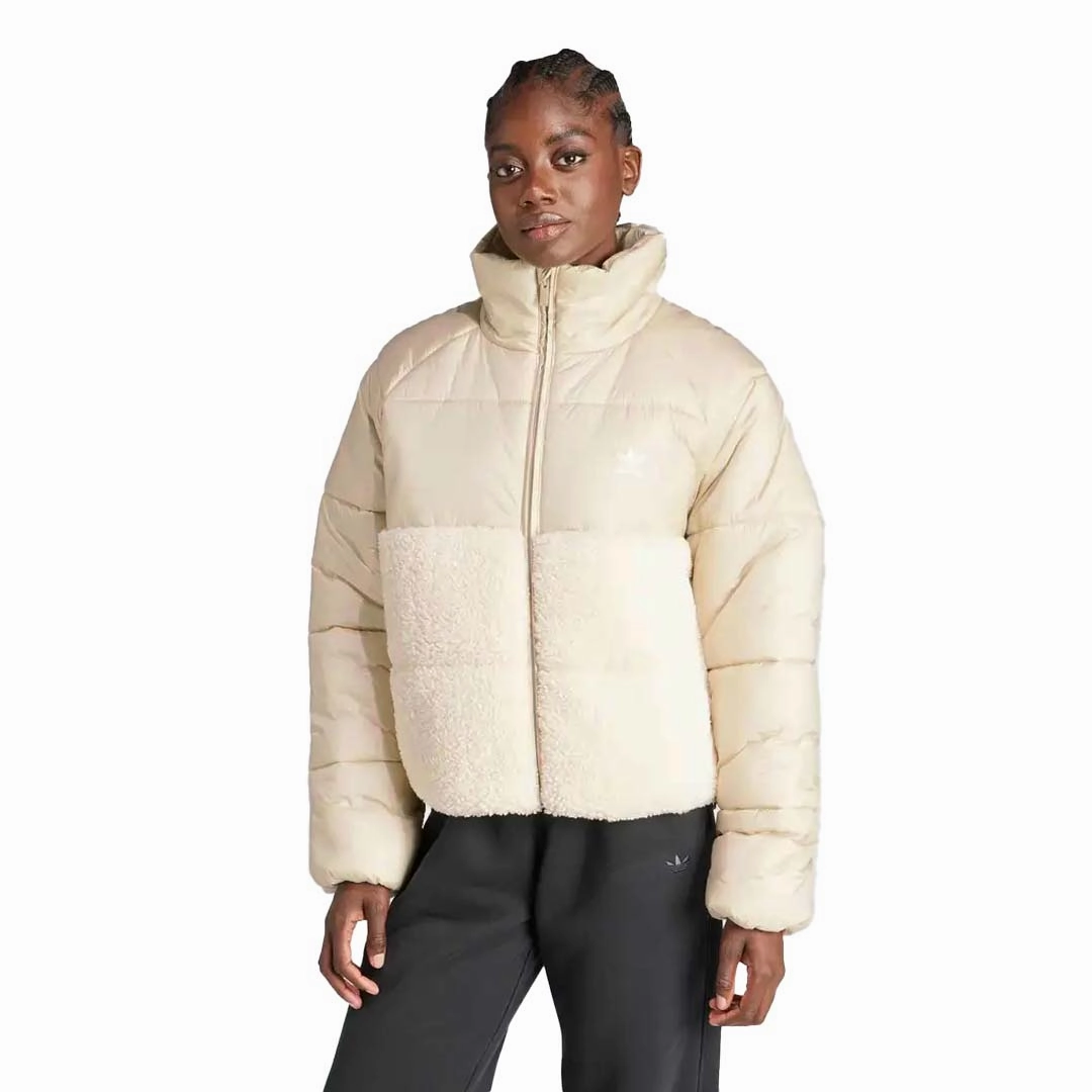 adidas - Women's Polar Puffer Jacket (IS5256) Fleece Lined Interior Layer Essential Piece