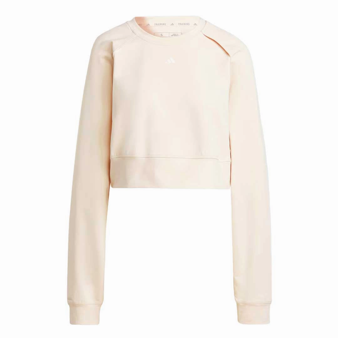 adidas - Women's Power AEROREADY Crop Cover-Up Sweatshirt (IM2691) ThermalInsulation