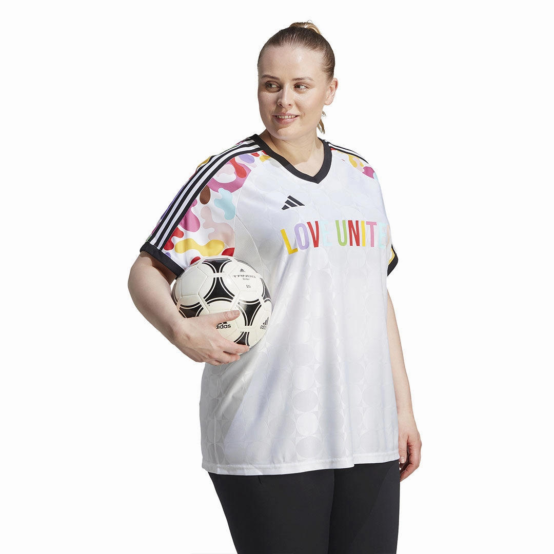 adidas - Women's Pride Prematch Jersey (Plus Size) (HY9633) Layered Collar Design Crisp Detail