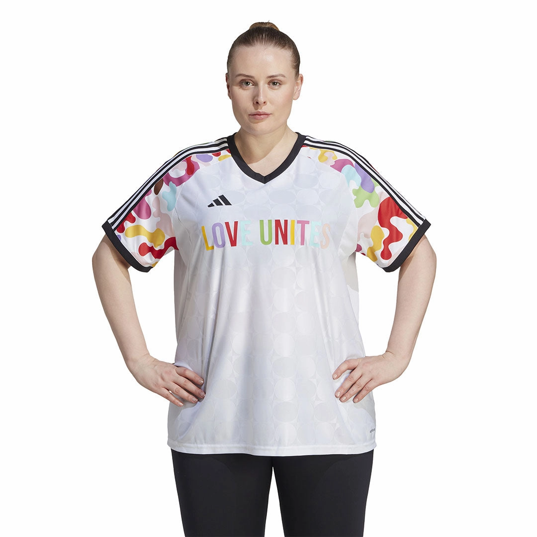 Layered Protection Comfy Street Piece adidas - Women's Pride Prematch Jersey (Plus Size) (HY9633)