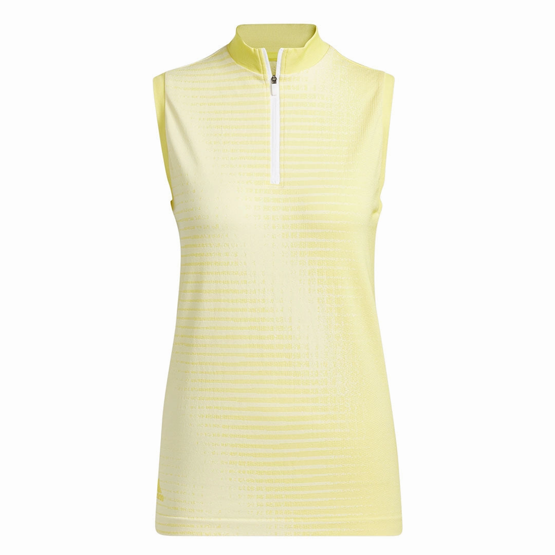 adidas - Women's Primeknit Sleeveless Polo (HG1529) Neutral Look waterproof construction