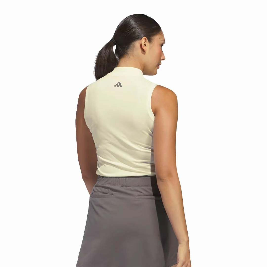 adidas - Women's Sleeveless Mock Neck Polo (IP4248) Fleece Lined Interior Shrink resistant