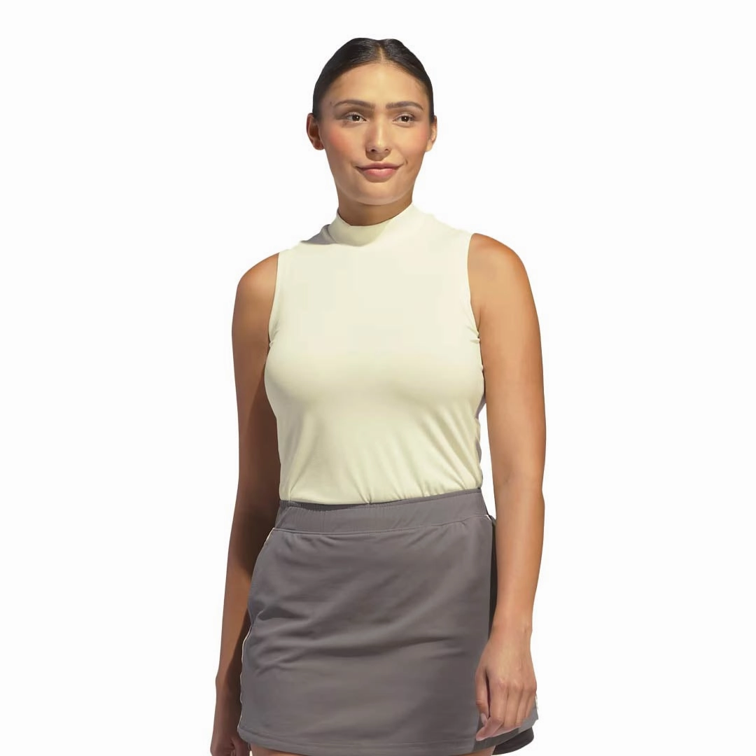 adidas - Women's Sleeveless Mock Neck Polo (IP4248) WaterRepellentExterior SeamSealed Edges