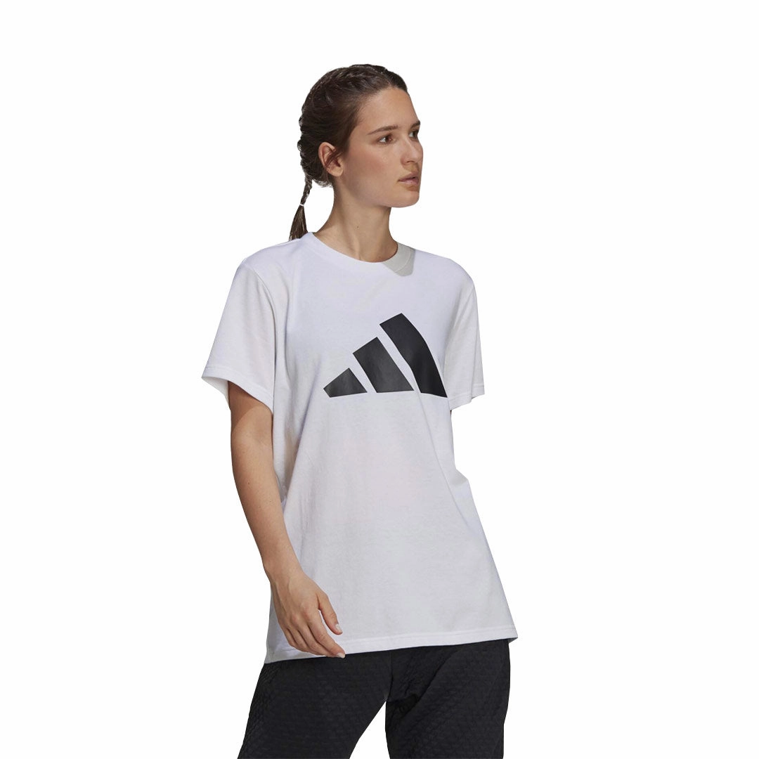 adidas - Women's Sportswear Future Icons Logo Graphic T-Shirt (GU9697) Rubberized Trims Thermal Regulation System