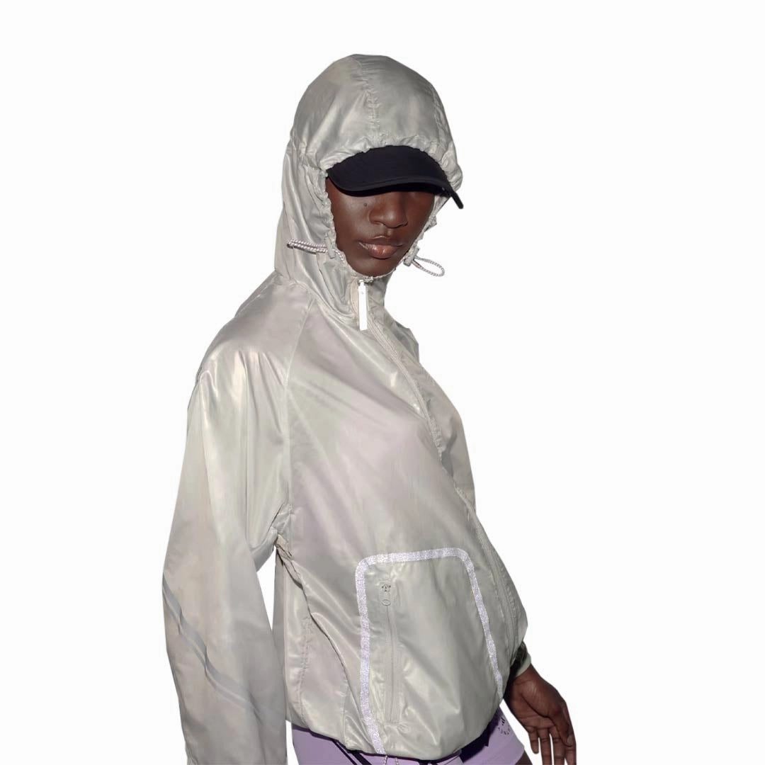 adidas - Women's Stella McCartney TruePace Running Jacket (IN5042) Collapsible Packable Design fall season