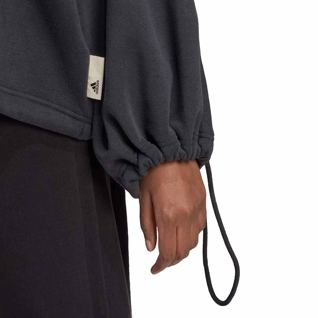 adidas - Women's Studio Lounge Fleece Sweatshirt (HC8805) Smooth Finish Laser Cut Airflow Vents