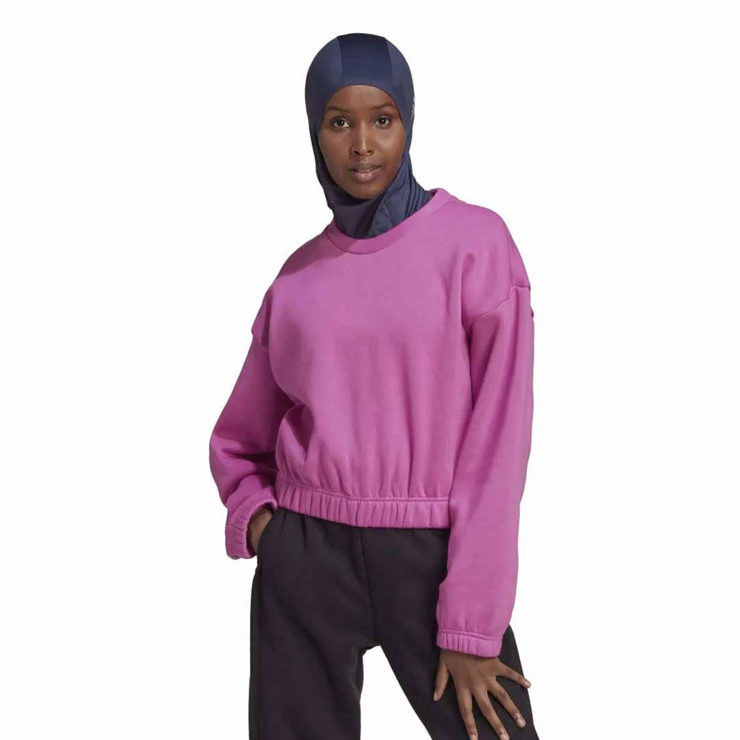 Rugged Style Odor Resistant Lining adidas - Women's Studio Lounge Loose Fit Sweatshirt (HH8520)