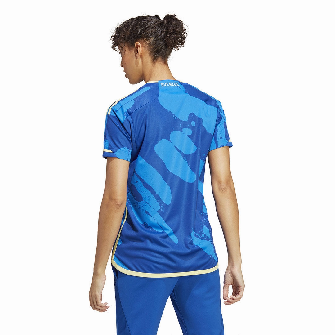 adidas - Women's Sweden 23 Away Jersey (HT7142) Tailored Cut Reversible Dual Layer