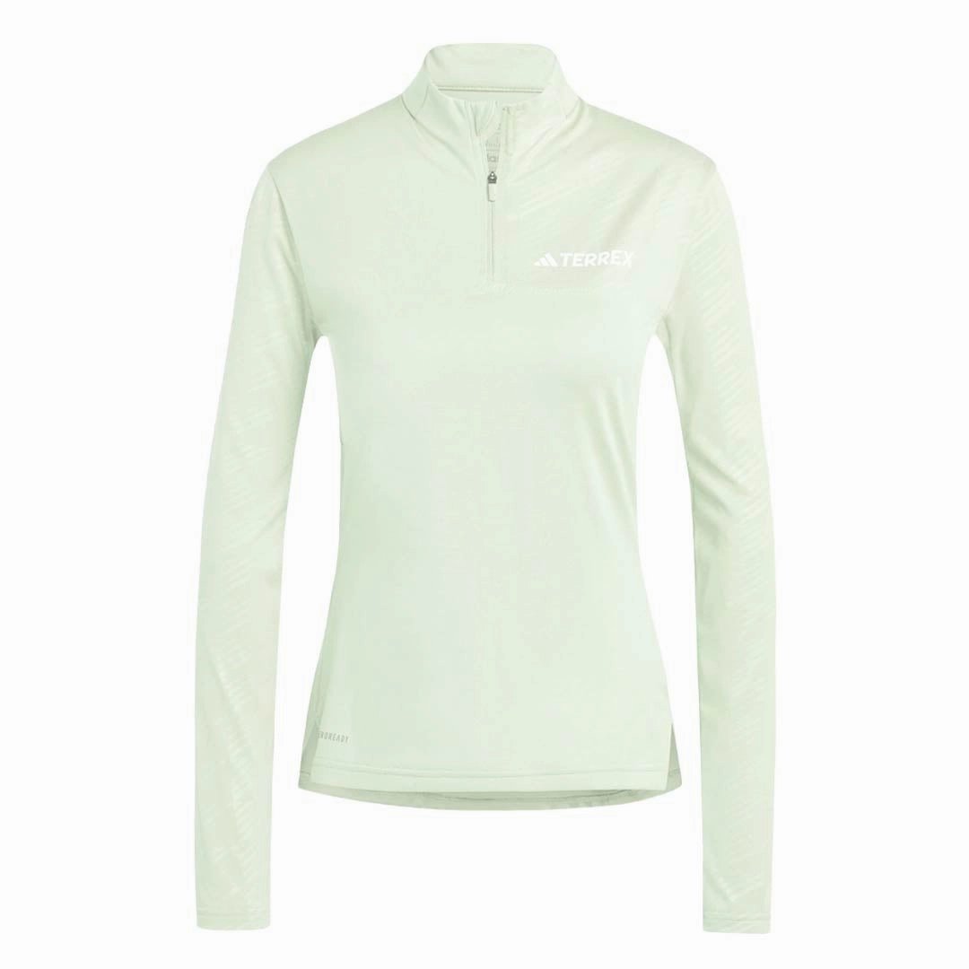 adidas - Women's Terrex 1/4 Zip Long Sleeve T-Shirt (IP4807) Quick Release Buckle Mechanism