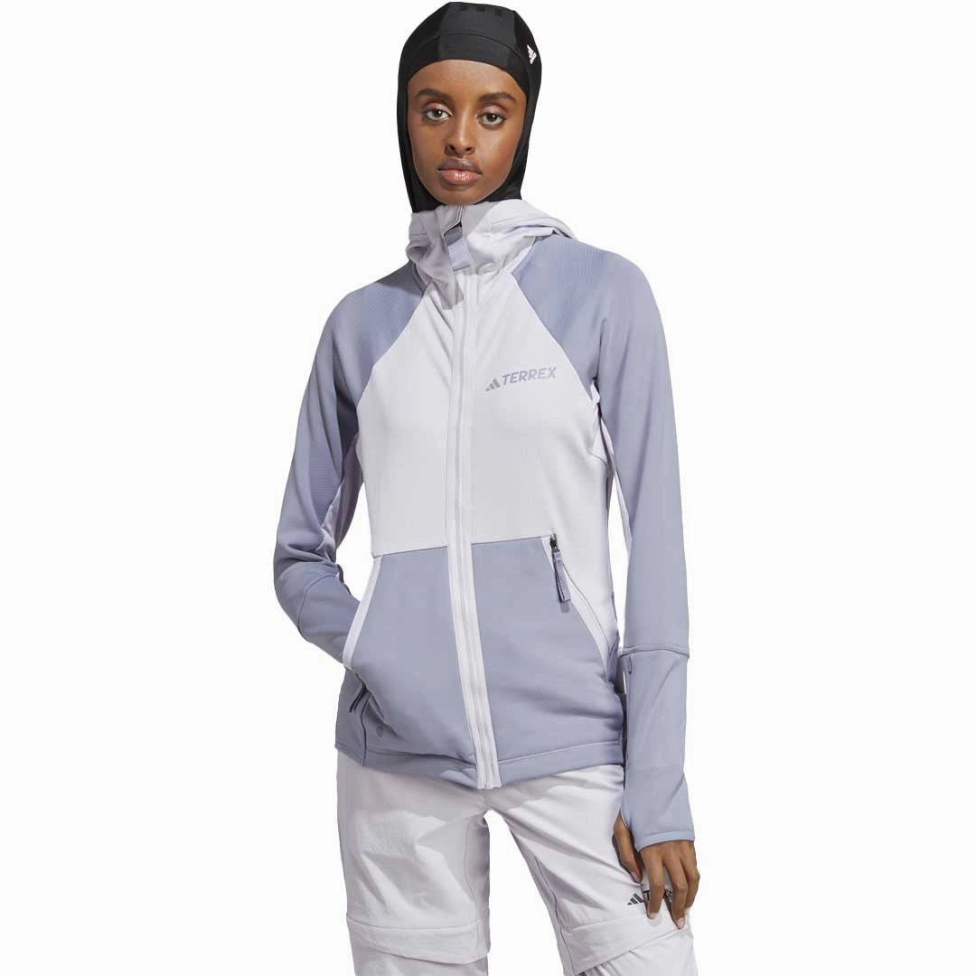 adidas - Women's Terrex Flooce Hooded Jacket (HU1851) Convertible styles Snow Ready Outfit
