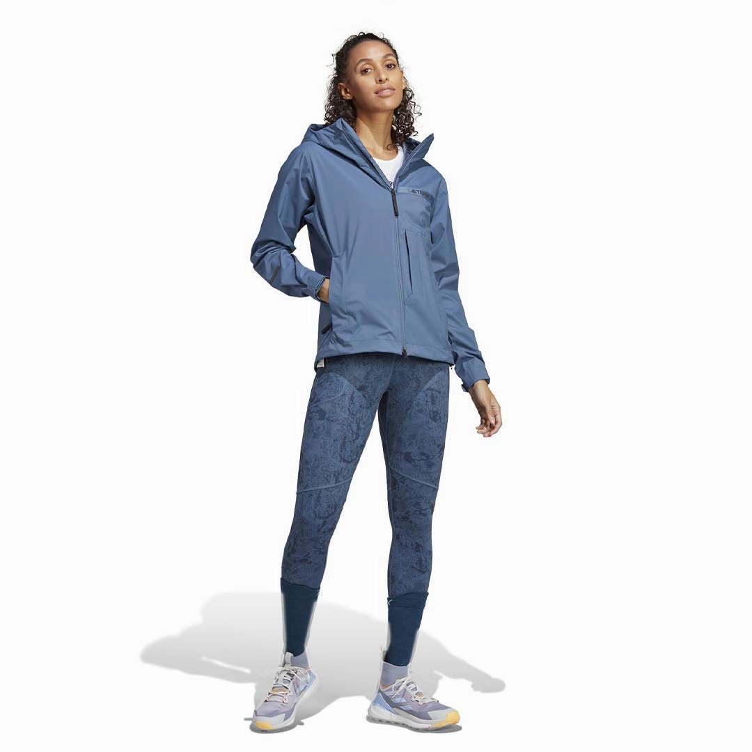 adidas - Women's Terrex Multi RAIN.RDY 2.5L Jacket (HM4056) Rubberized Trims