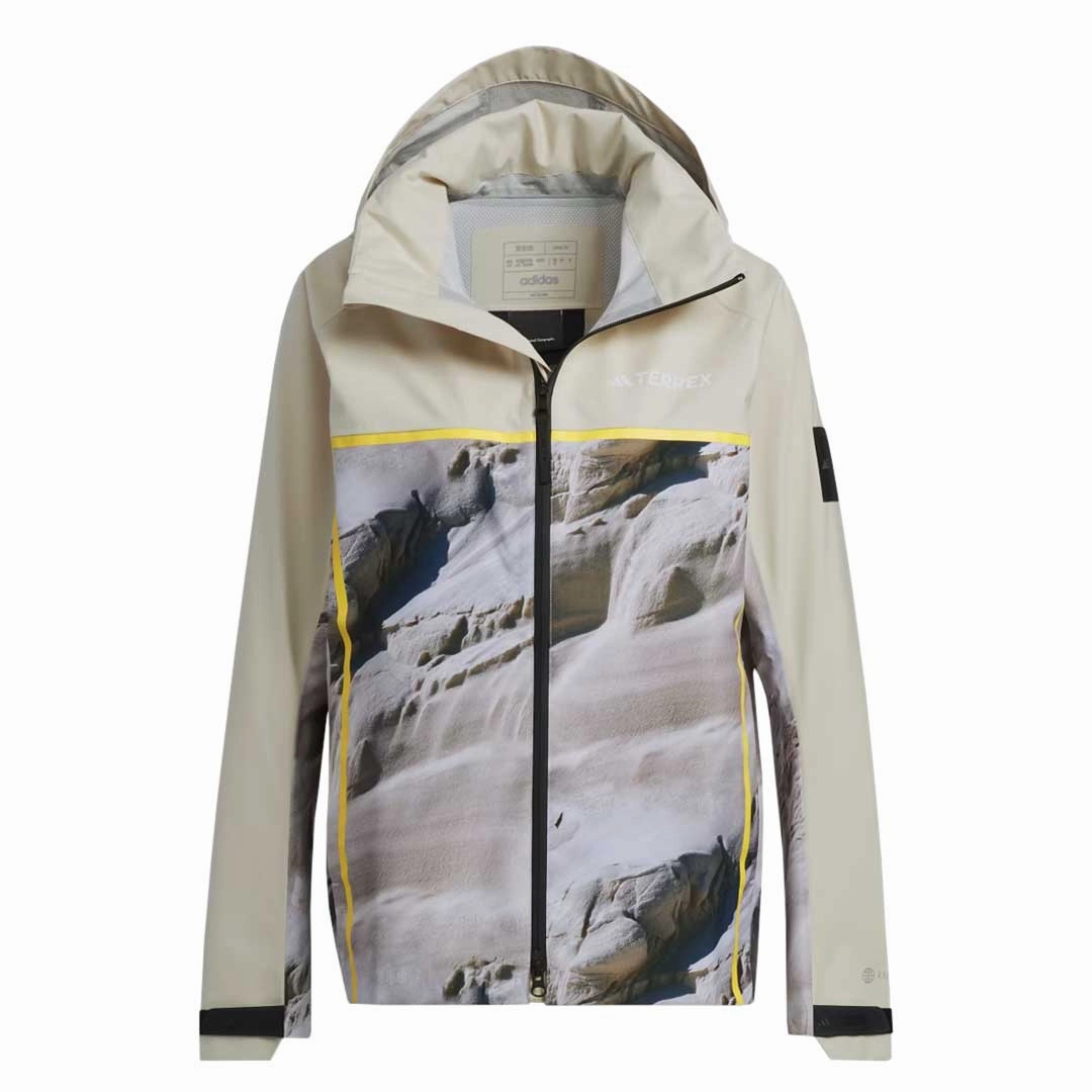 adidas - Women's Terrex National Geographic Rain.Rdy Jacket (IC1992) Elasticated Waistband Cold Resist