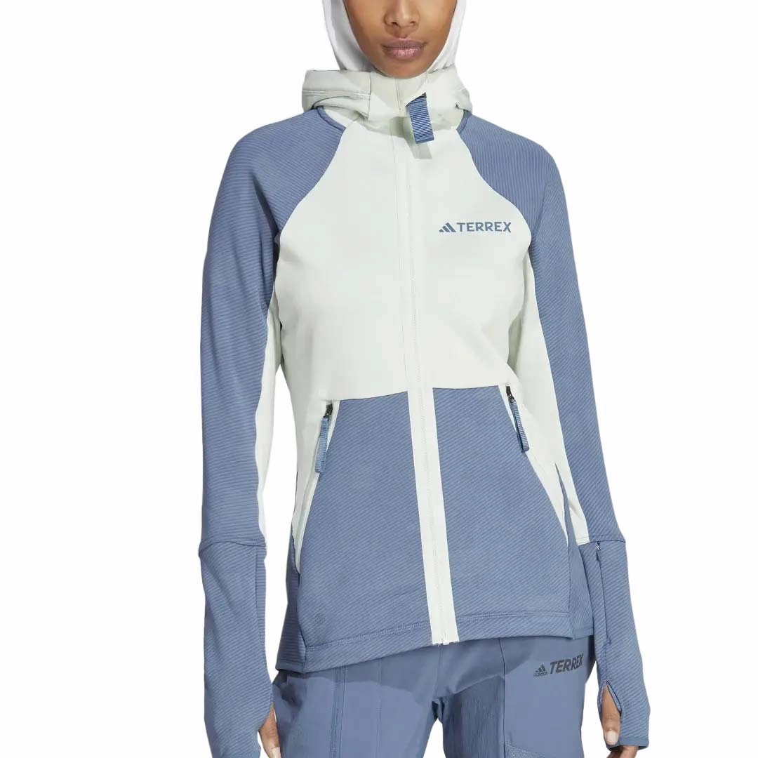 Easy Care Material adidas - Women's Terrex Tech Flooce Hooded Jacket (HU1850)