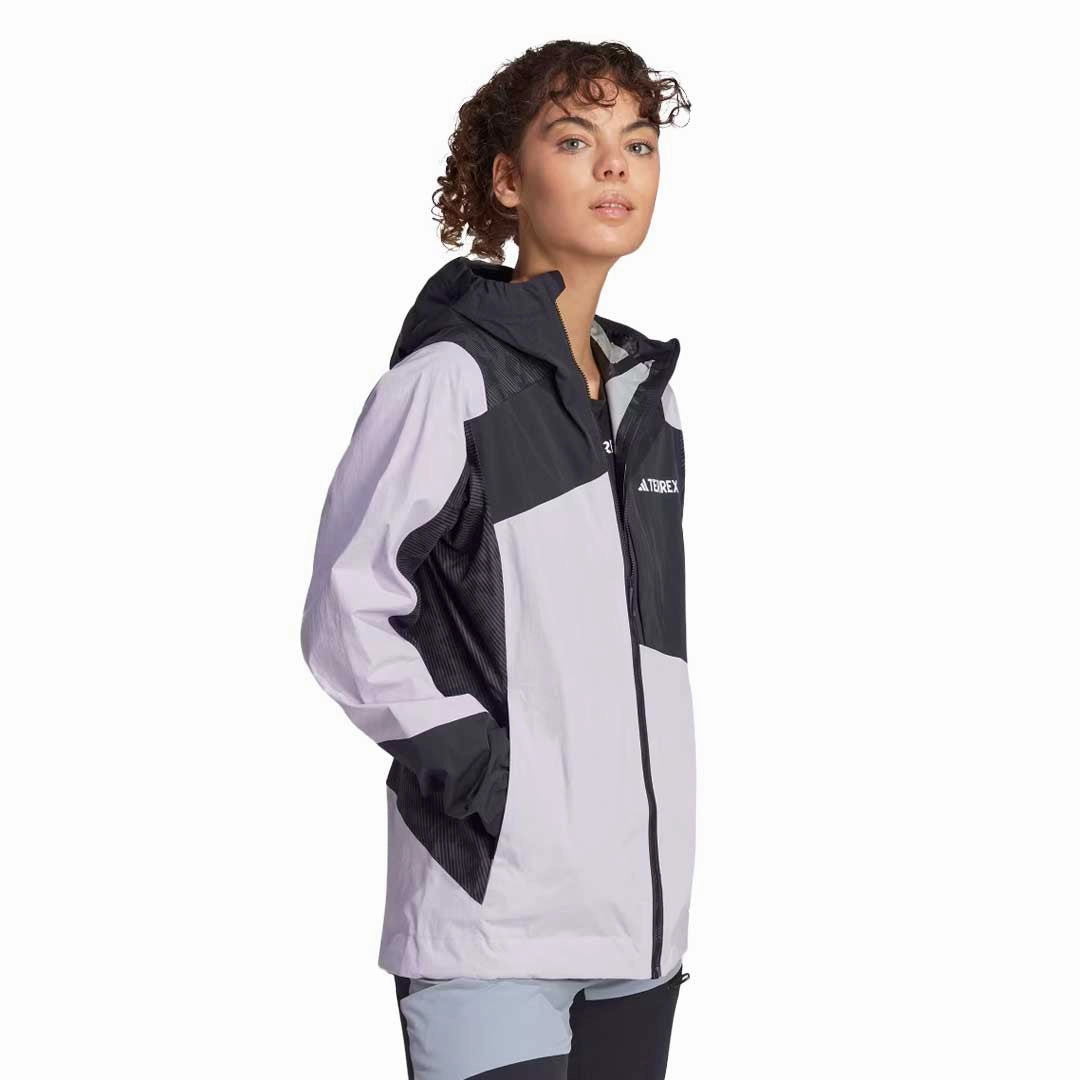Water Repellent Fabric Vegan Leather Accents adidas - Women's Terrex Xperior Hybrid Rain.Rdy Jacket (HN2913)
