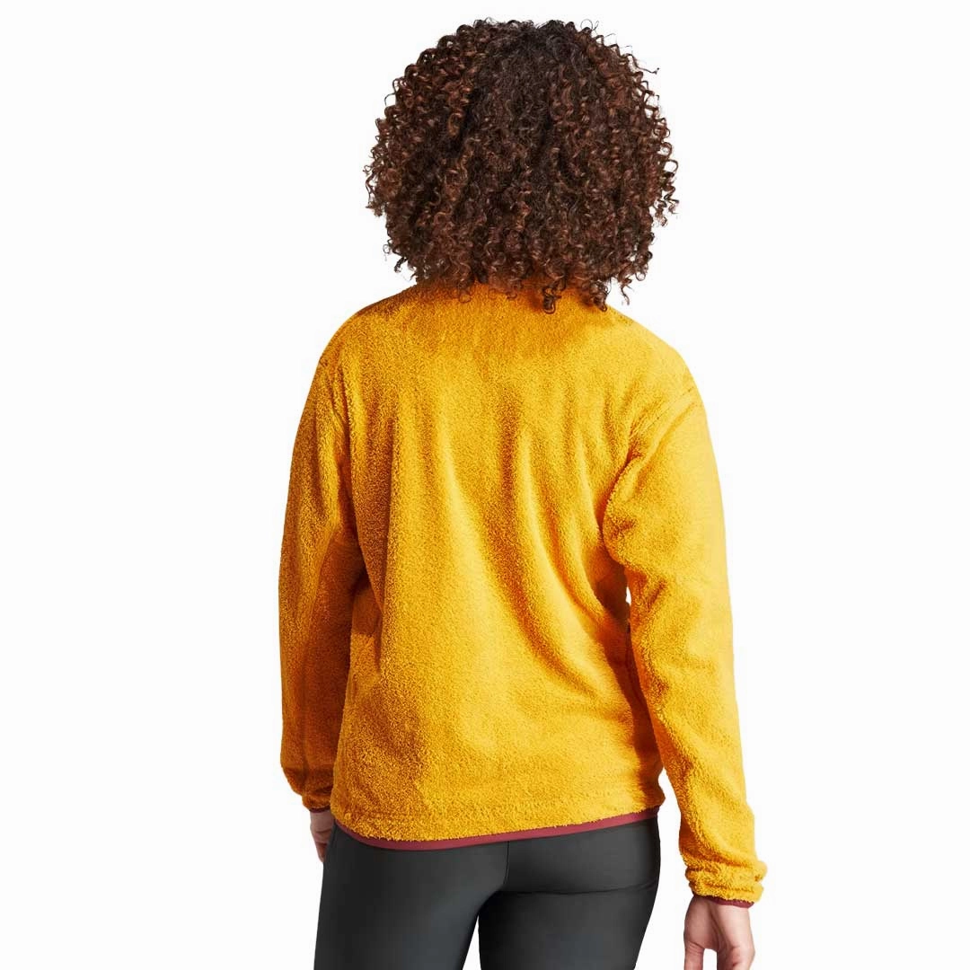 adidas - Women's Terrex Xploric High Pile Fleece Pullover Sweatshirt (IB6554) Quilted Interior Layer AbrasionResistant