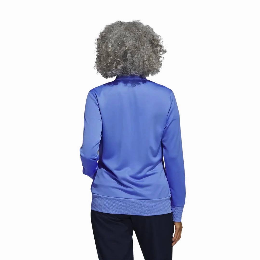 adidas - Women's Textured Full Zip Golf Jacket (HR2985) Stretchable Panels Warm Essentials