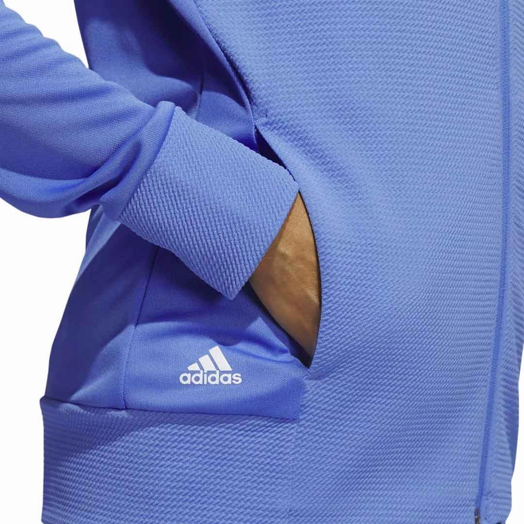 Modern Drop Tail Hem adidas - Women's Textured Full Zip Golf Jacket (HR2985)