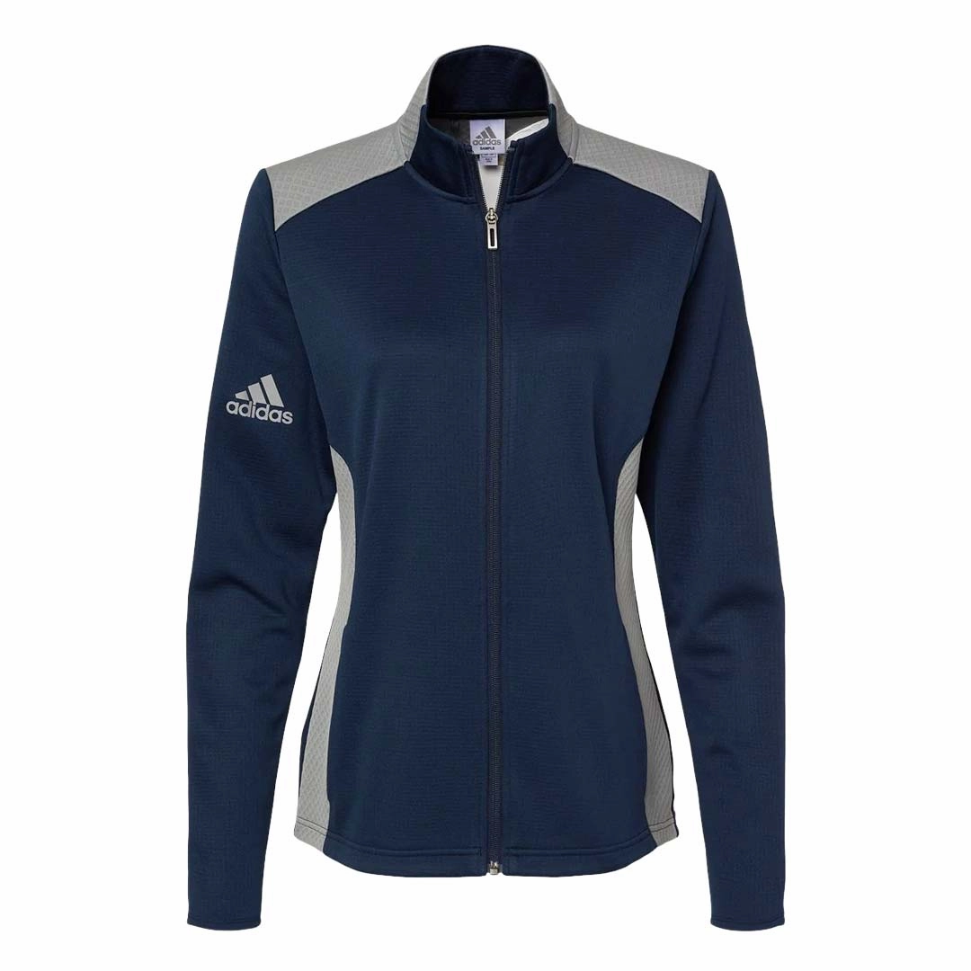 adidas - Women's Textured Full Zip Jacket (GR4707) Reinforced Shoulder Protection Slim Fit Styles