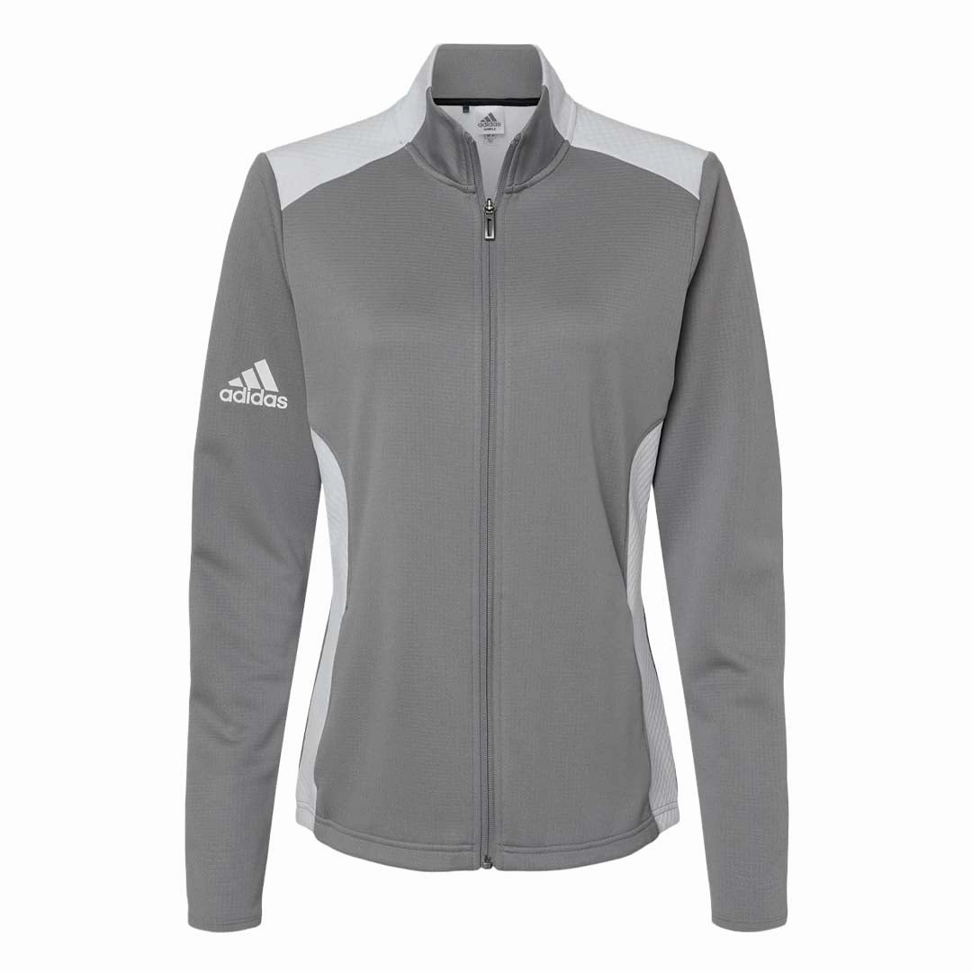 Reinforced Elbow Patches adidas - Women's Textured Full Zip Jacket (H51236)