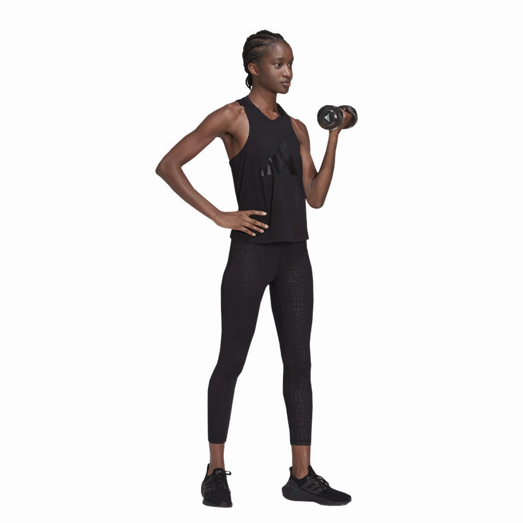 Anti Pilling Surface Easy Fit adidas - Women's Train Icons 3 Bar Logo Tank (HD8975)