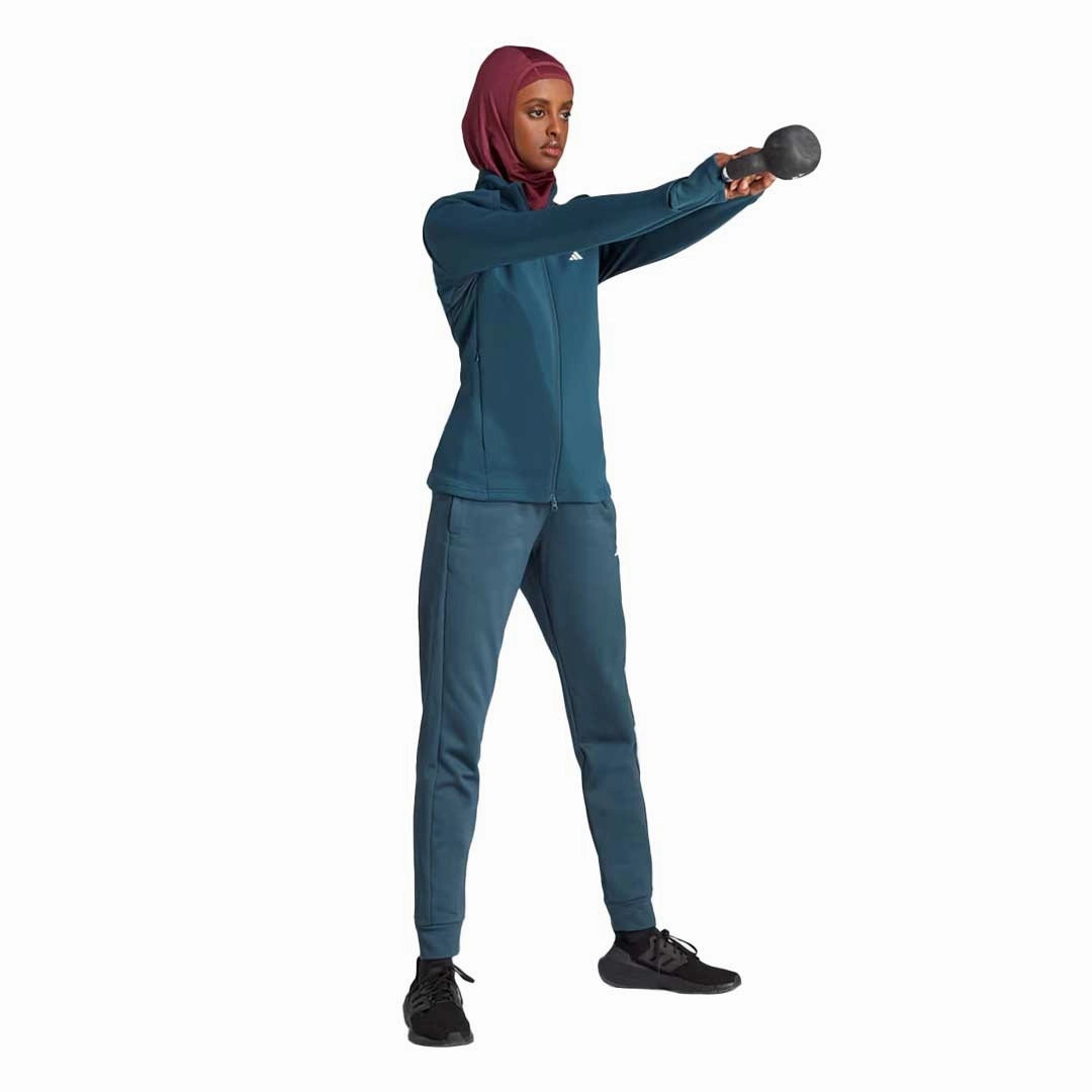 adidas - Women's Training Cover-Up Full-Zip Jacket (IM4734) Non Bulky Design