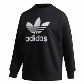 retro look adidas - Women's Trefoil Crew Sweatshirt (Plus Size) (GD2379)
