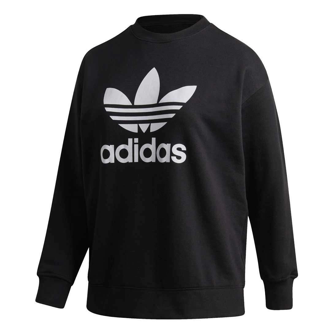 retro look adidas - Women's Trefoil Crew Sweatshirt (Plus Size) (GD2379)