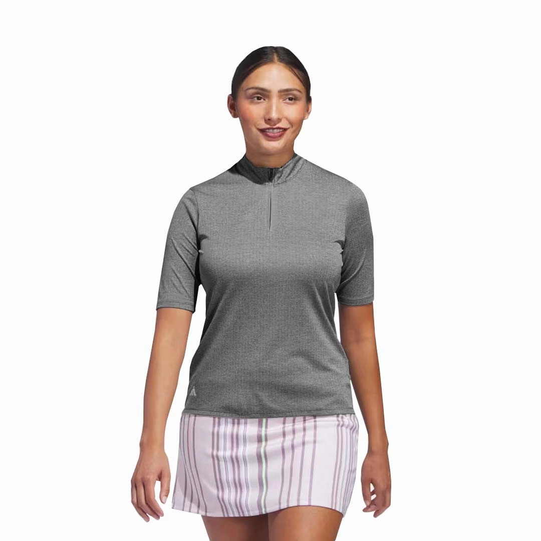 adidas - Women's Ultimate365 HEAT.RDY Polo (IP8694) ConvertibleCollar Sleek Outdoor Look