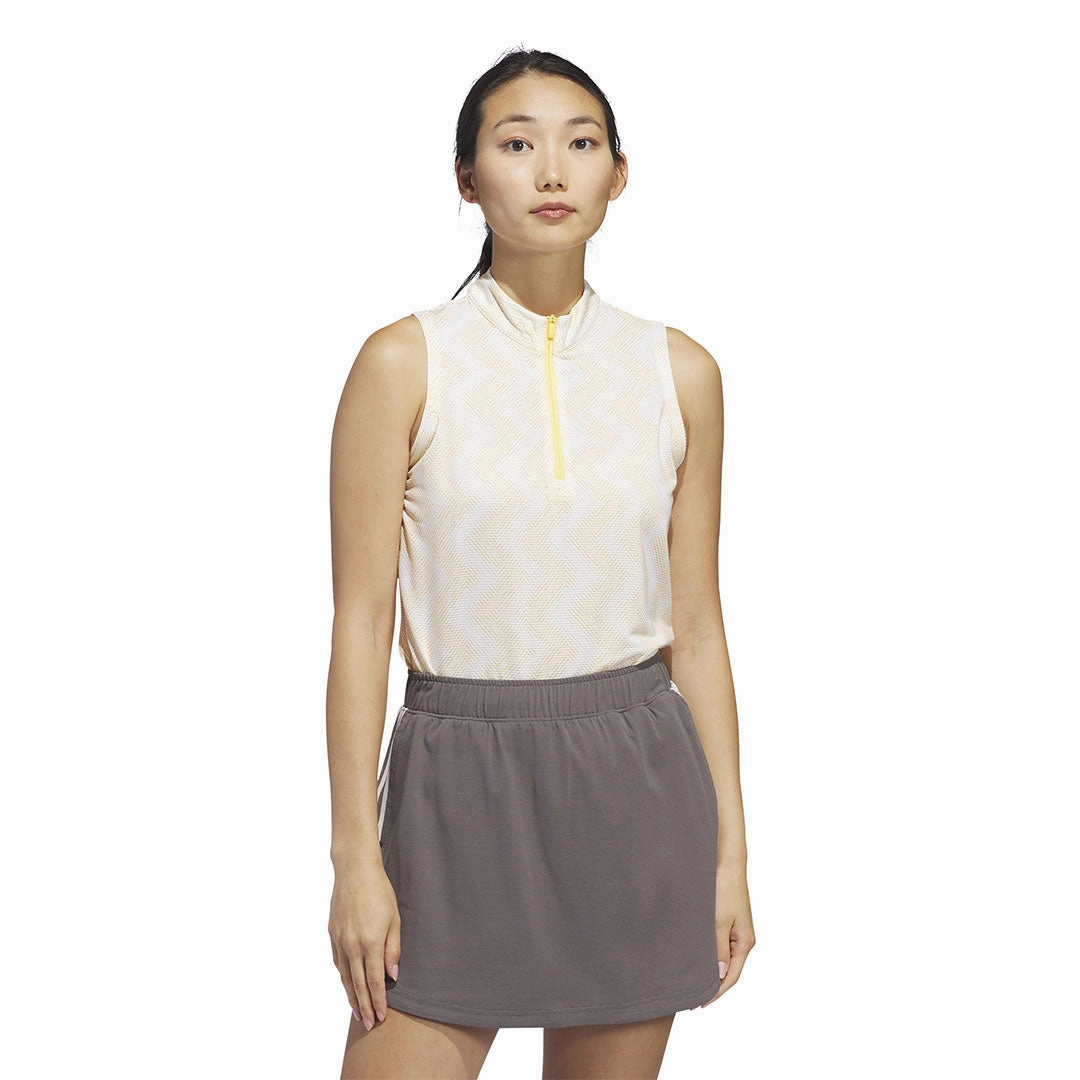 adidas - Women's Ultimate365 Ottoman Printed Sleeveless Polo (IP4232) Insulated Padding Weekend Casual Fit