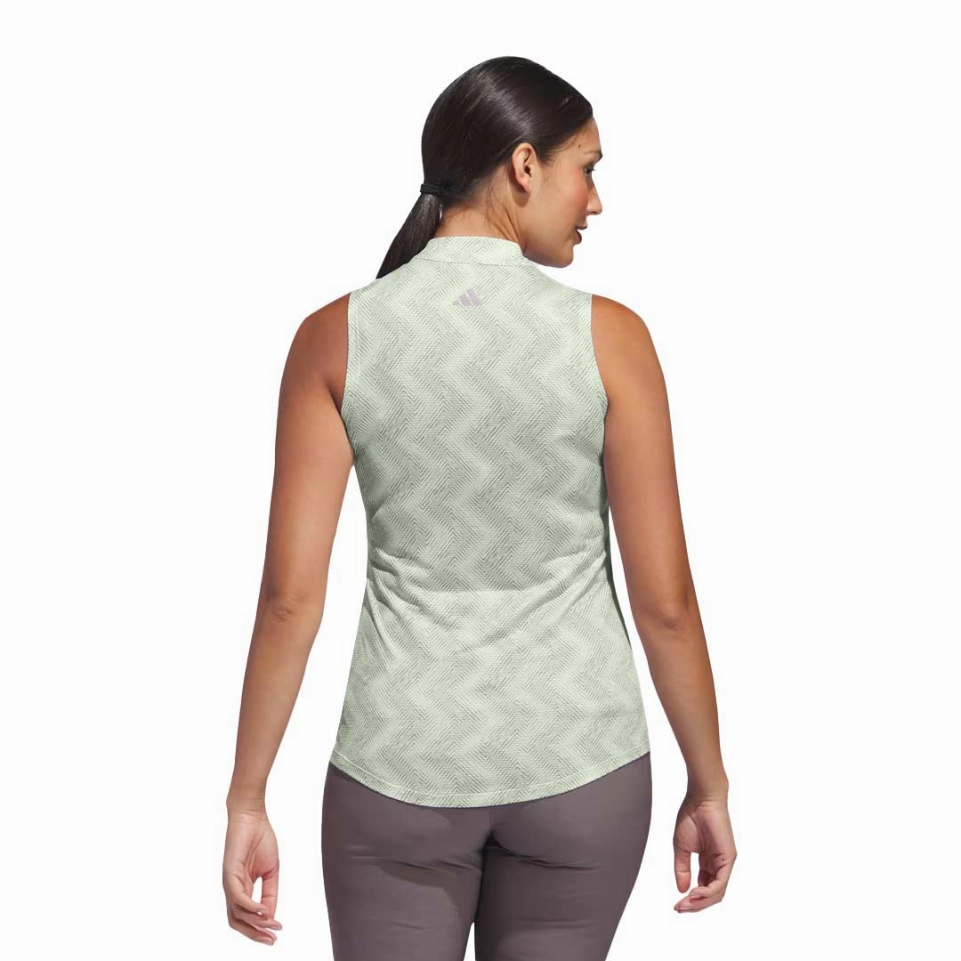 adidas - Women's Ultimate365 Ottoman Printed Sleeveless Polo (IP8689) All Weather Adaptability