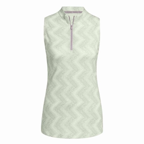 adidas - Women's Ultimate365 Ottoman Printed Sleeveless Polo (IP8689) Style Staple