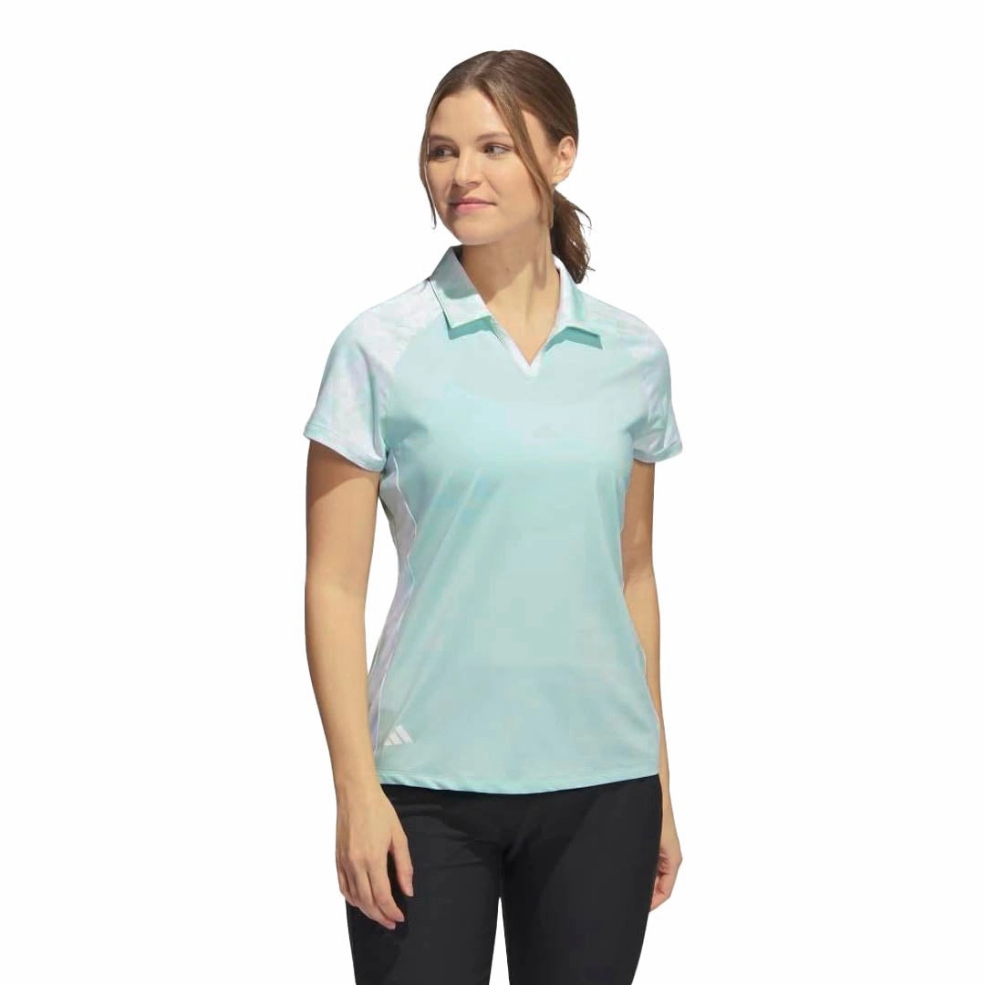adidas - Women's Ultimate365 Print Short Sleeve Polo (IK7176) Cold Season Thermoplastic Elastomer Trim