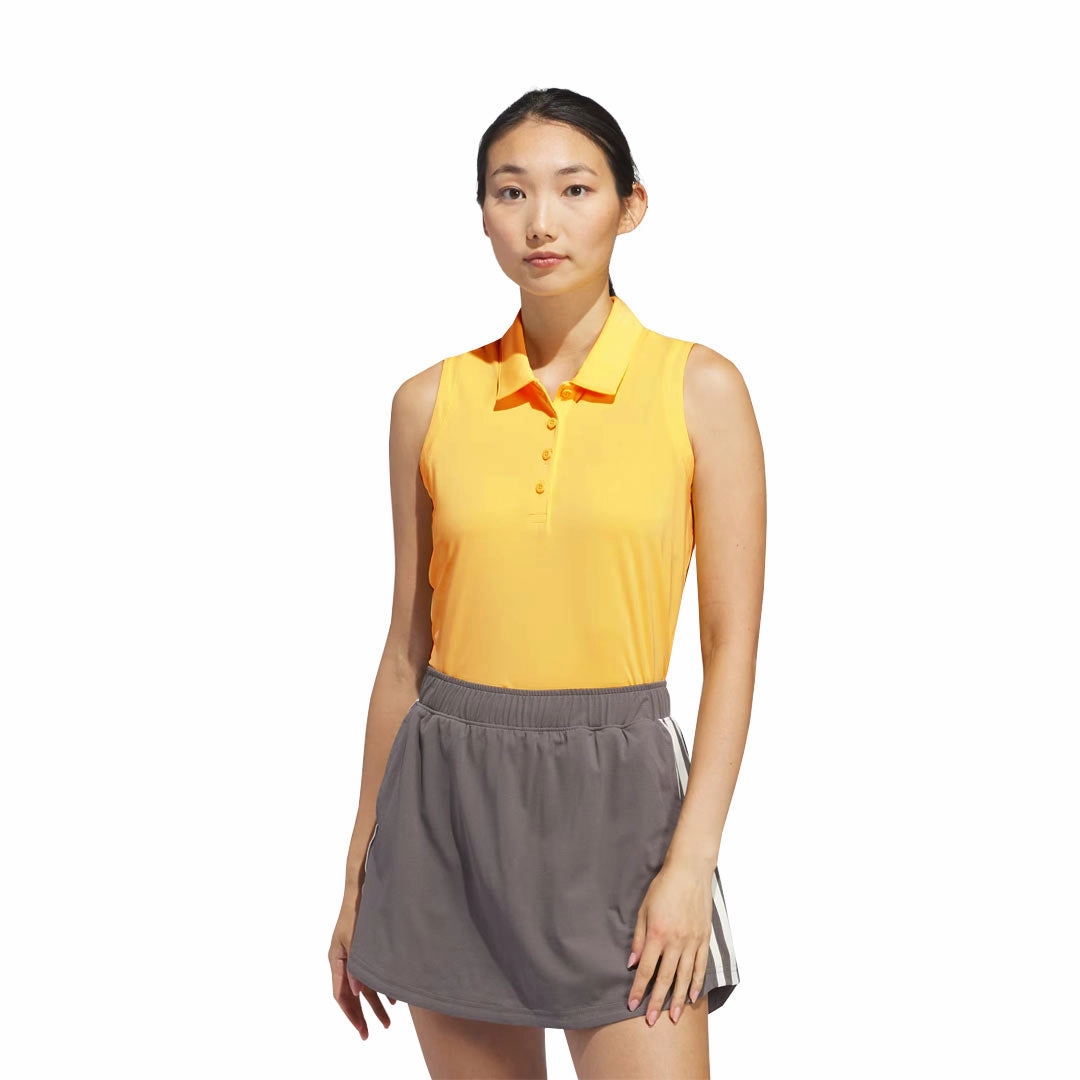 adidas - Women's Ultimate365 Solid Sleeveless Polo (IP4218) Shock Absorbent Padding Odor Resistant Lining