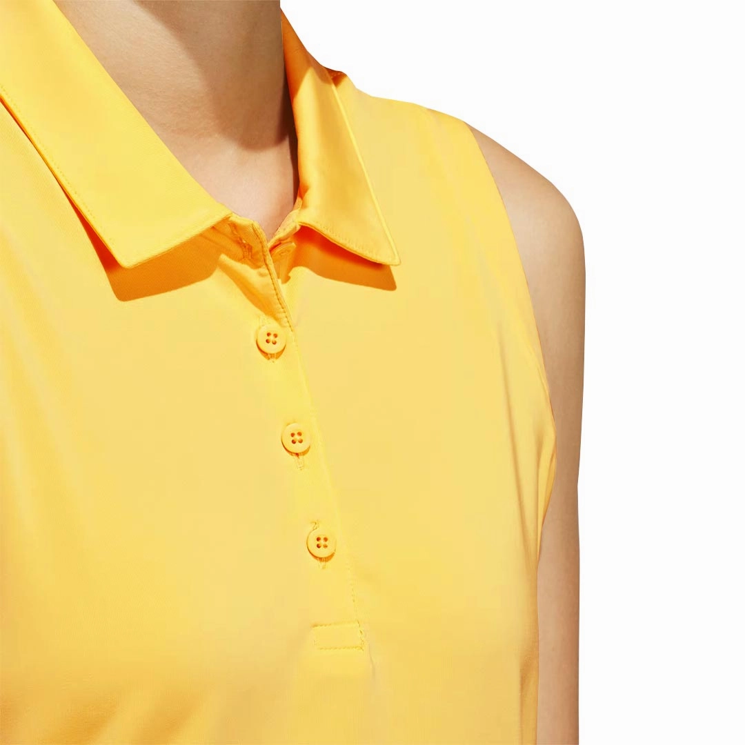 adidas - Women's Ultimate365 Solid Sleeveless Polo (IP4218) AbrasionResistant Surface