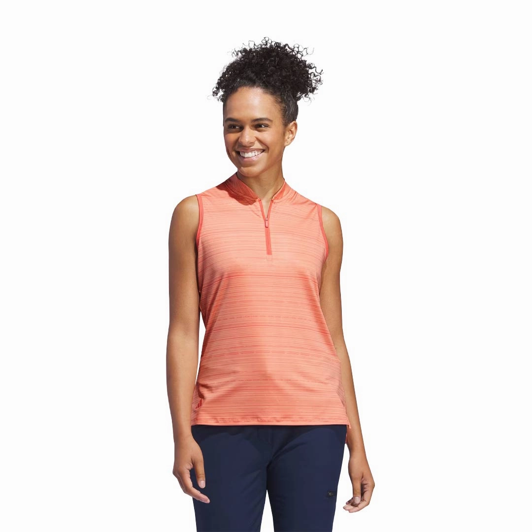 Functional Pockets Style adidas - Women's Ultimate365 Stripe Sleeveless Polo (IT7210)