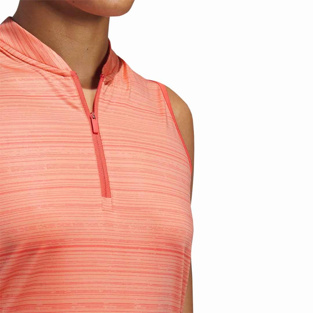 adidas - Women's Ultimate365 Stripe Sleeveless Polo (IT7210) Temperature Regulating Tech