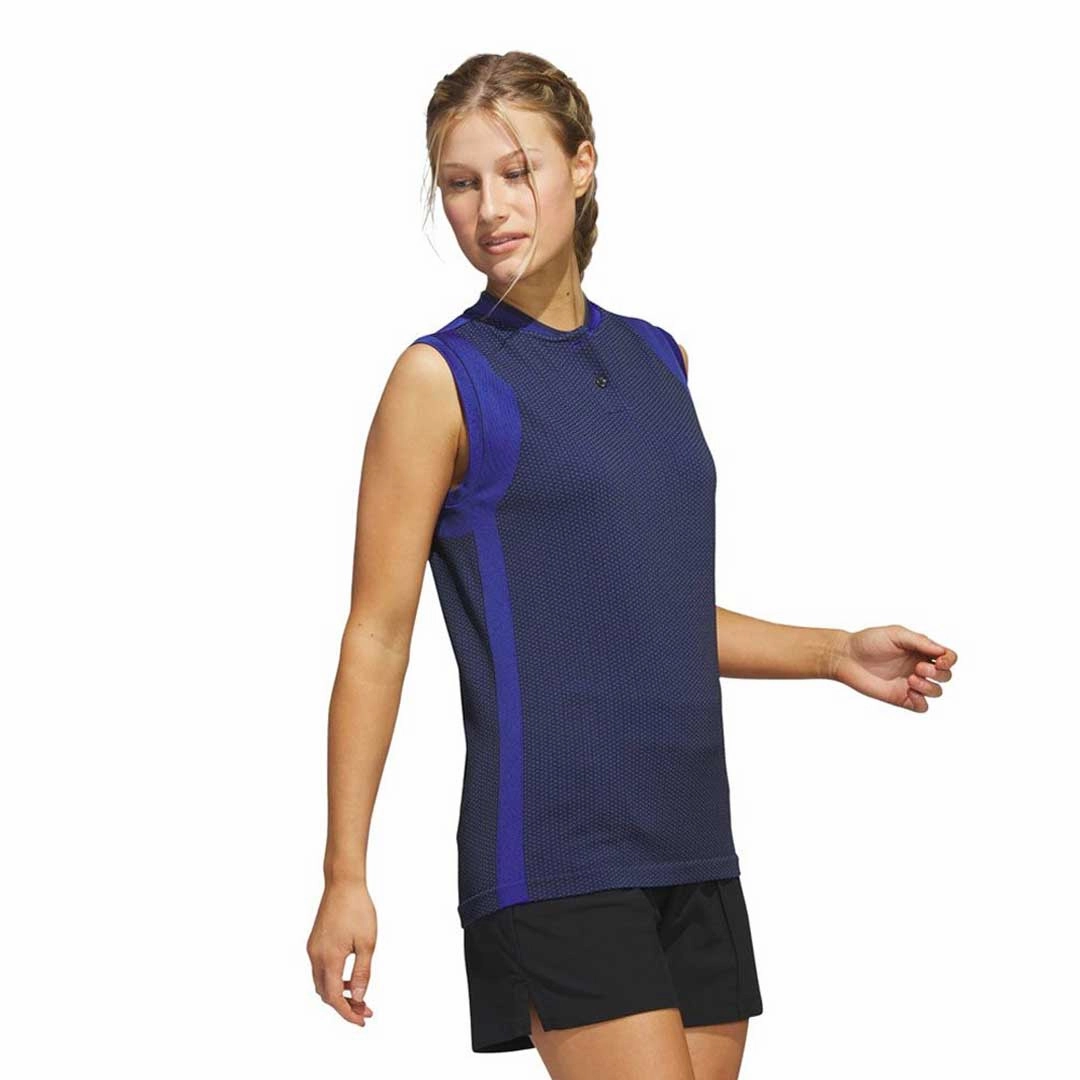 Subtle Design Detail Mild Day Outfit adidas - Women's Ultimate365 Tour Primeknit Sleeveless Polo (HS8949)