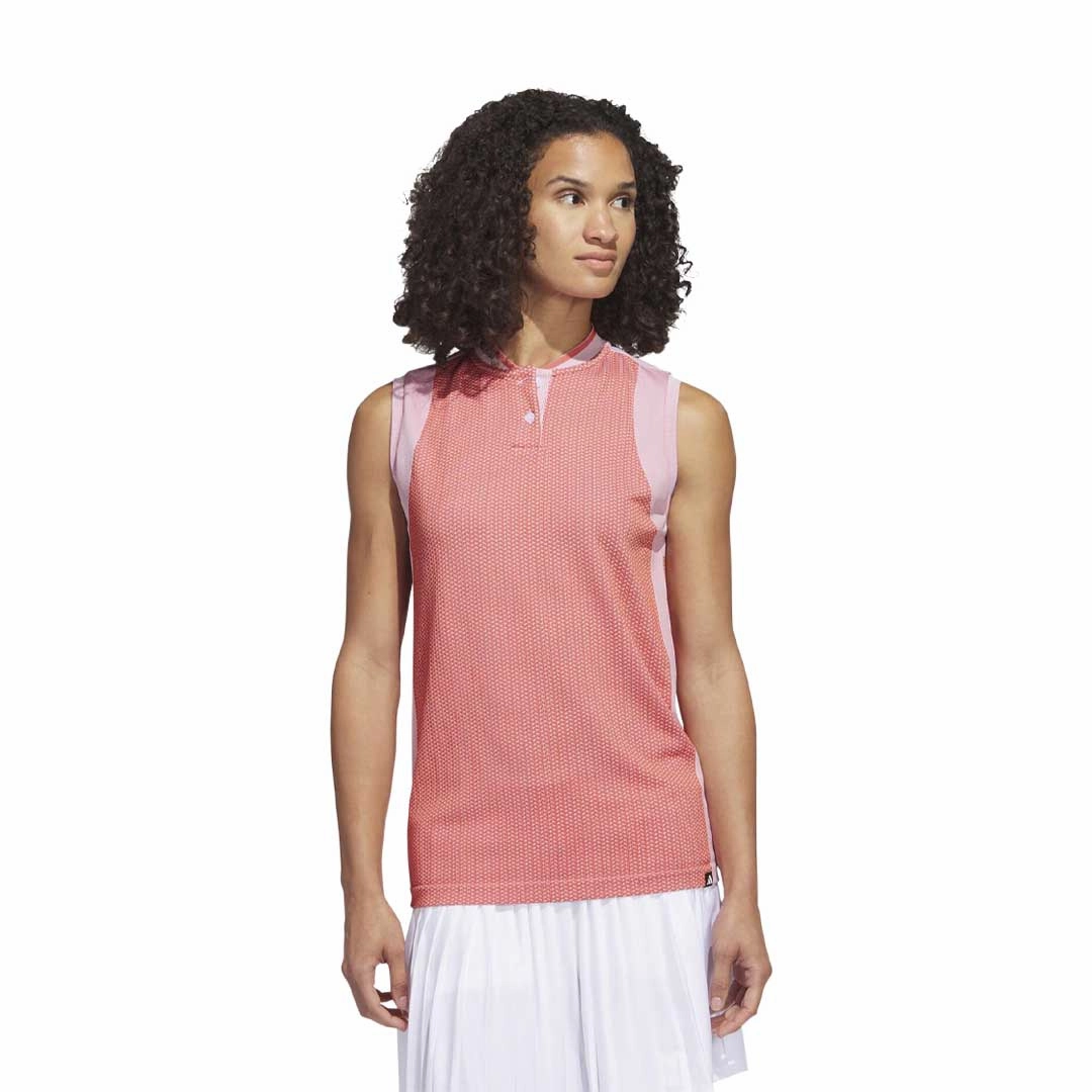 adidas - Women's Ultimate365 Tour Sleeveless Primeknit Golf Polo (HS8948) Thermal Core Technology Quilted Insulation