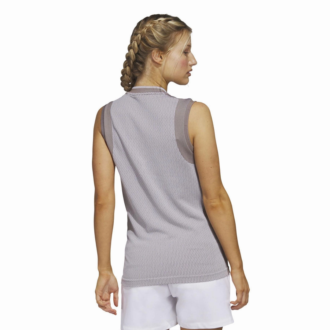Reinforced Elbow Panels adidas - Women's Ultimate365 Tour Sleeveless Primeknit Polo (HT6340)