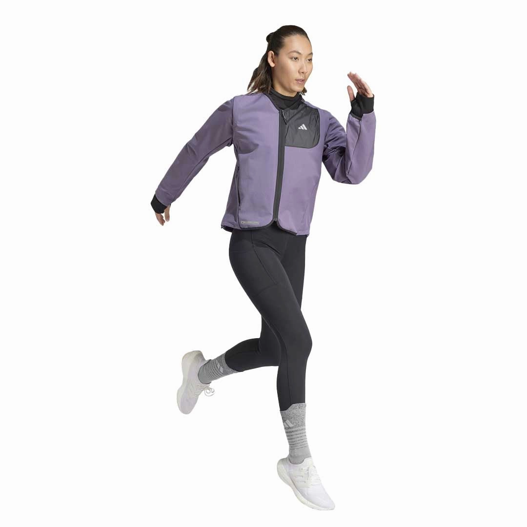 adidas - Women's Ultimate Running Cold.Rdy Jacket (IM1916) Ultraviolet Protection Matte Fabric
