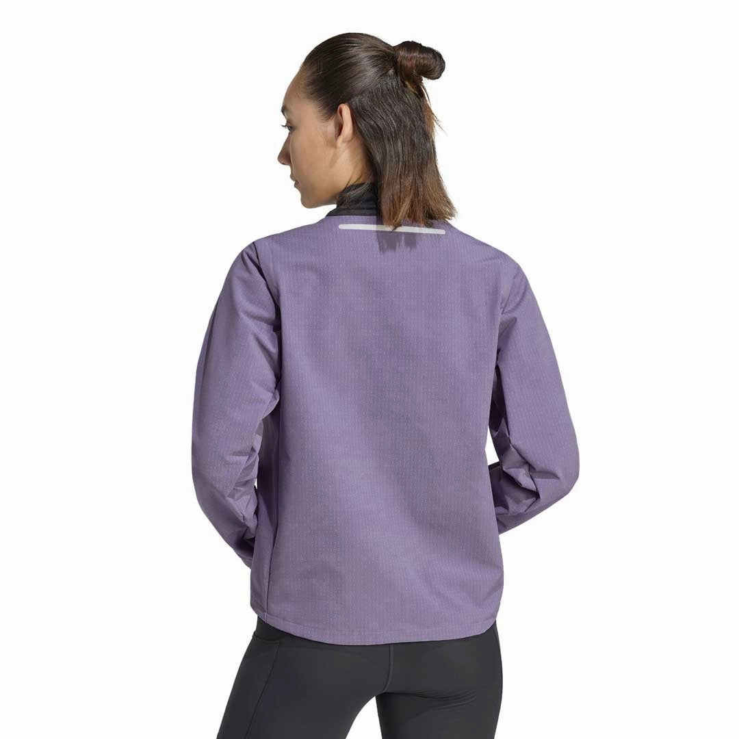 adidas - Women's Ultimate Running Cold.Rdy Jacket (IM1916) Compact Travel Friendly