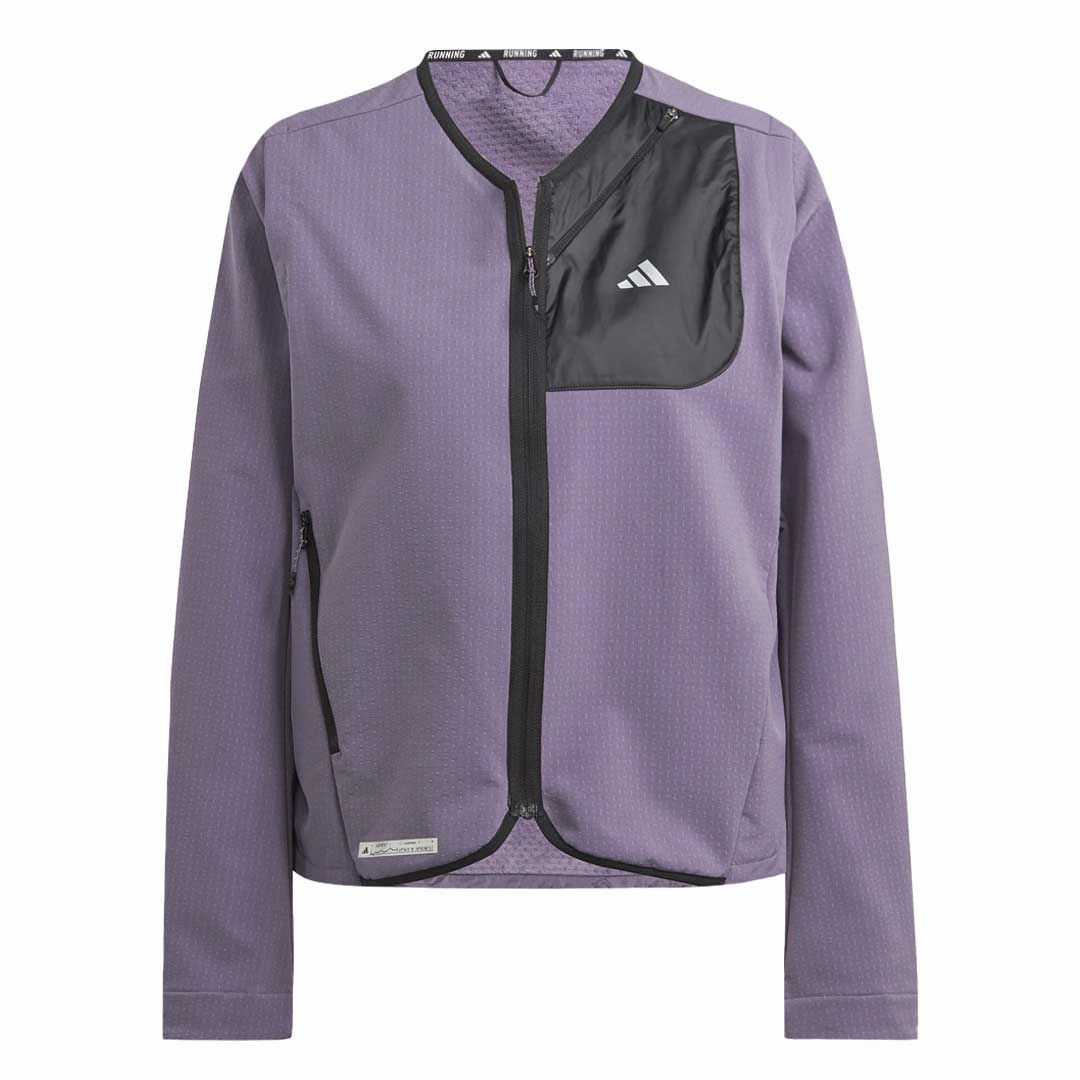 adidas - Women's Ultimate Running Cold.Rdy Jacket (IM1916) HighNeckDesign Lightweight Lining