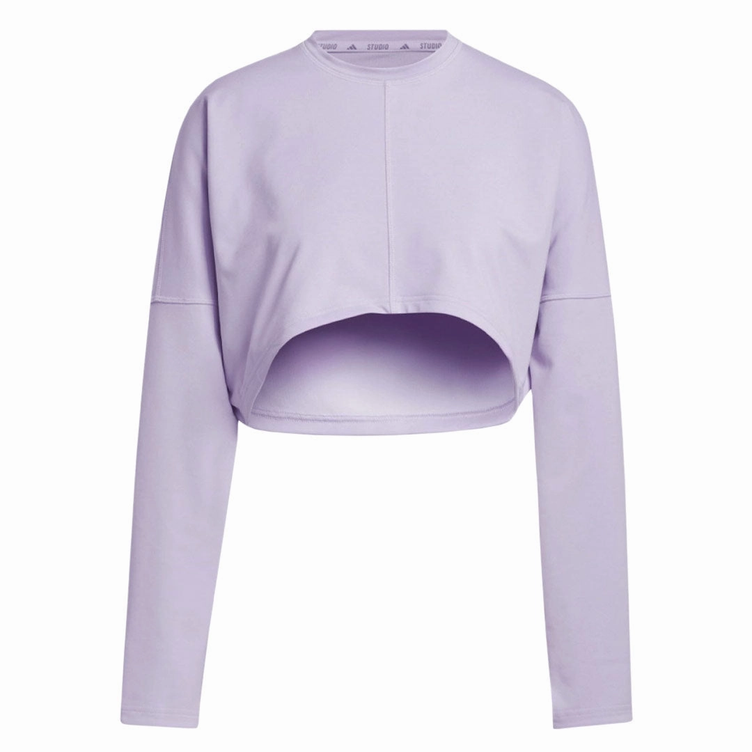 Magnetic Closures adidas - Women's Yoga Cropped Sweatshirt (HR5087)